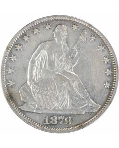 1879 Liberty Seated Silver Half Dollar EF Uncertified #400