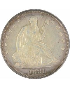1881 Liberty Seated Silver Half Dollar AU58 Uncertified #100