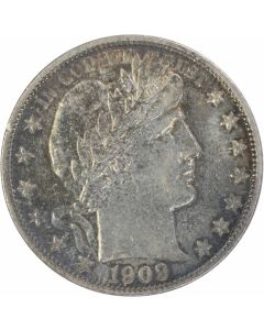 1909-S Barber Silver Half Dollar Choice AU Uncertified #208