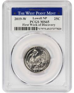 2019-W Lowell National Park Quarter First Week of Discovery MS65 PCGS