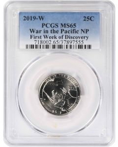 2019-W War in the Pacific National Park Quarter First Week of Discovery MS65 PCGS