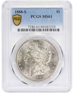 1888-S Morgan Silver Dollar MS61 PCGS