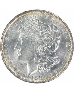 1891 Morgan Silver Dollar MS60 Uncertified #959