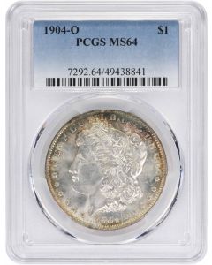 1904-O Morgan Silver Dollar MS64 Toned PCGS