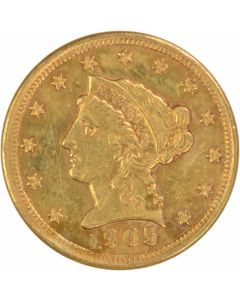 1905 $2.50 Gold Liberty Head AU58 Uncertified #1018