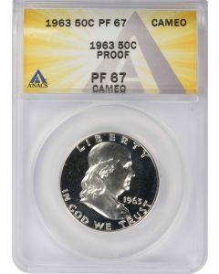1963 Franklin Silver Half Dollar PR67CAM ANACS