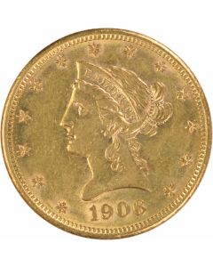 1906-D $10 Gold Liberty Head AU58 Uncertified #858