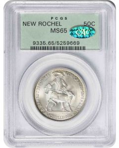 New Rochelle Commemorative Silver Half Dollar 1938 MS65 PCGS OGH (CAC)