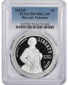 2024-P Harriet Tubman Commemorative Silver Dollar PR70DCAM PCGS