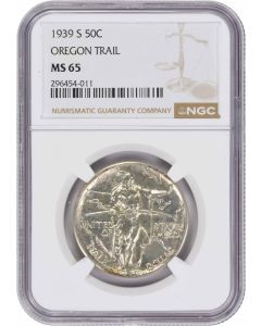 Oregon Commemorative Silver Half Dollar 1939-S MS65 NGC