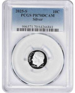 2025-S Roosevelt Silver Dime PR70DCAM PCGS