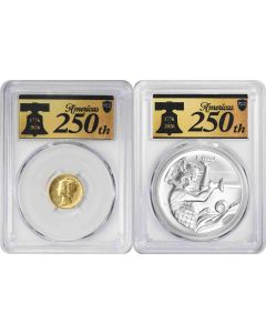 2026 Best of the Mint 1916 Mercury Gold Dime and Silver Medal Set SP70 First Day of Issue PCGS