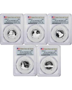 2026-S Semiquincentennial Silver Quarter Set PR70DCAM First Day of Issue PCGS