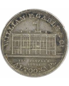 1909 William F. Gable Silver Token Altoona, PA EF Uncertified #525