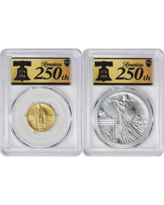 2026 Best of the Mint 1916 Standing Liberty Gold Quarter and Silver Medal Set SP70 First Strike PCGS