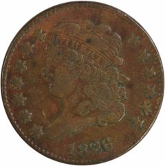 1826 Half Cent EF Uncertified #521