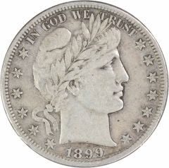 1899-S Barber Silver Half Dollar EF Uncertified #928