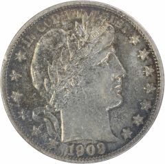 1909-S Barber Silver Half Dollar Choice AU Uncertified #208