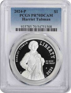 2024-P Harriet Tubman Commemorative Silver Dollar PR70DCAM PCGS