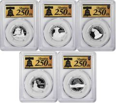 2026-S Semiquincentennial Silver Quarter Set PR70DCAM First Strike PCGS (Anniversary Label)