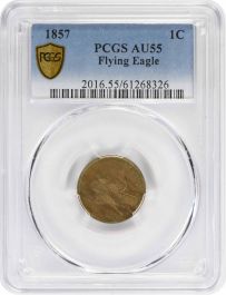 1857 Flying Eagle Cent AU55 PCGS