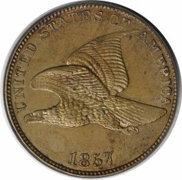 1857 Flying Eagle Cent AU58 Uncertified #1114