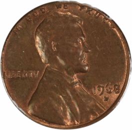 1968-D Lincoln Cent DDR FS-801 MS63RB Uncertified