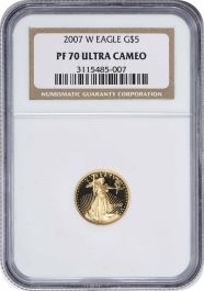 2007-W $5 American Gold Eagle PF70UCAM NGC