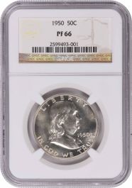 1950 Franklin Silver Half Dollar PR66 NGC