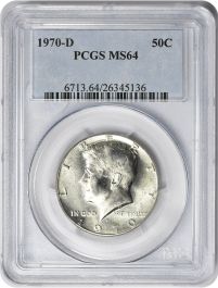 1970-D Kennedy Half Dollar MS64 PCGS