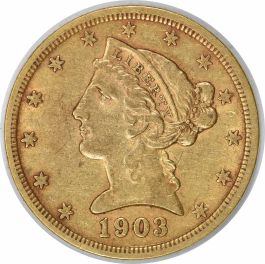 1903-S $5 Gold Liberty Head EF Uncertified #1107