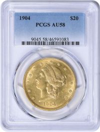1904 $20 Gold Liberty Head AU58 PCGS
