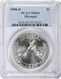 1988-D Olympic Commemorative Silver Dollar MS69 PCGS