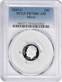 2025-S Roosevelt Silver Dime PR70DCAM PCGS