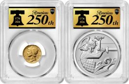 2026 Best of the Mint 1916 Mercury Gold Dime and Silver Medal Set