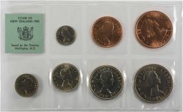 1965 New Zealand Mint Set BU OGP (7 Coins)