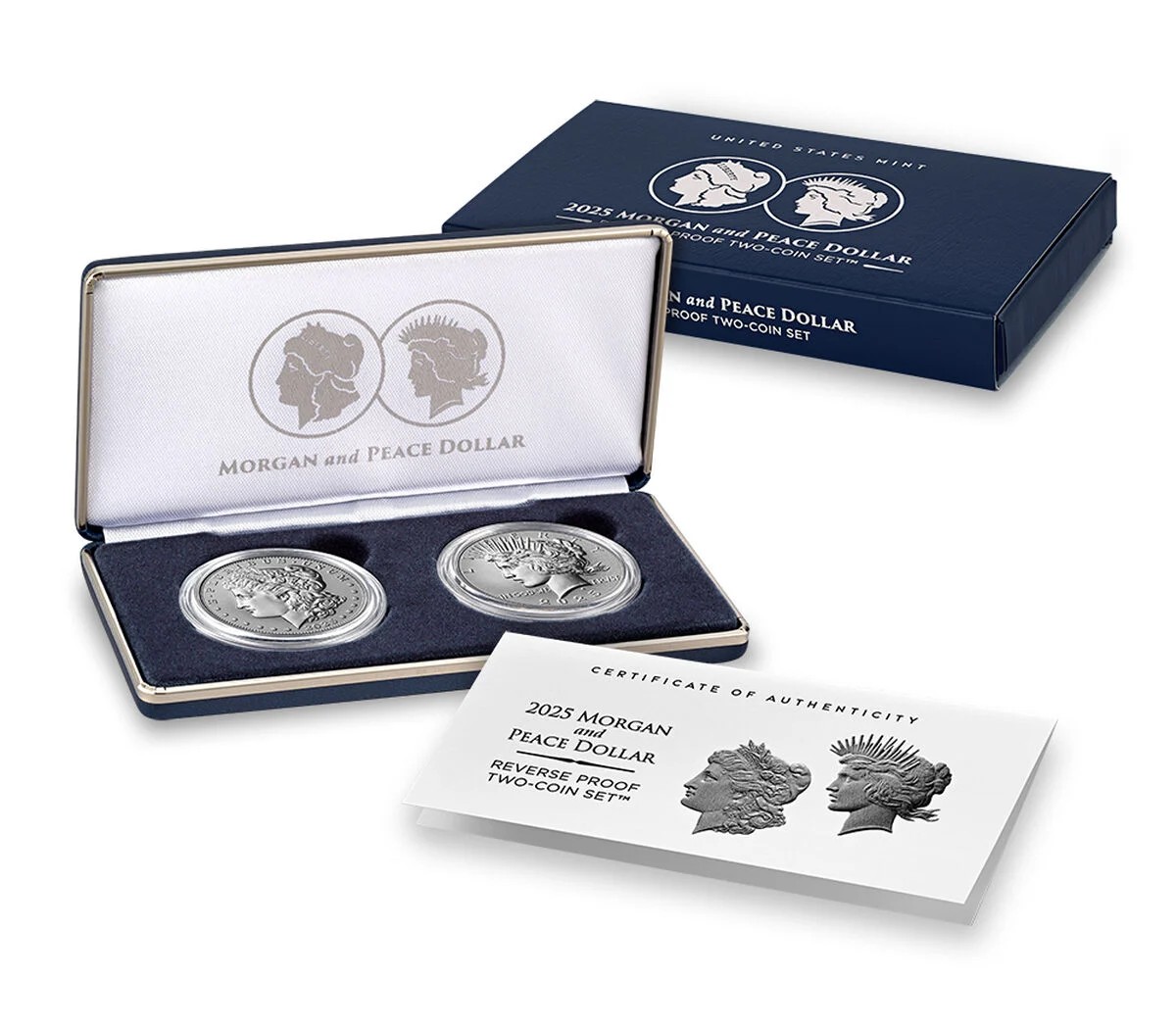 Morgan and Peace Silver Dollar 2026 Reverse Proof Coins