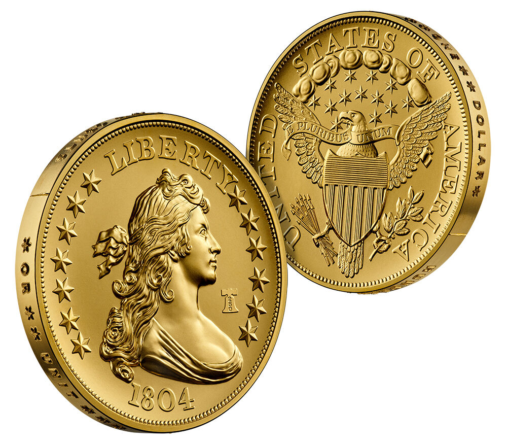 Best of the Mint 1804 Silver Dollar Gold Coin and Silver Medal Set