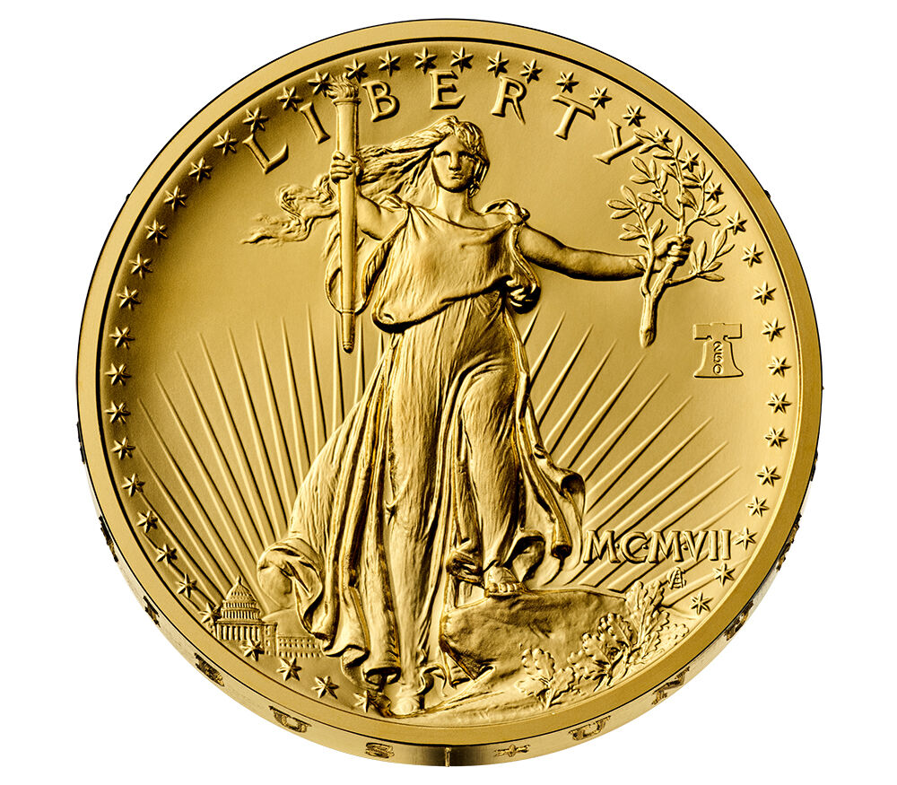 Best of the Mint 1907 Saint-Gaudens High Relief $20 Gold Coin and Silver Medal Set