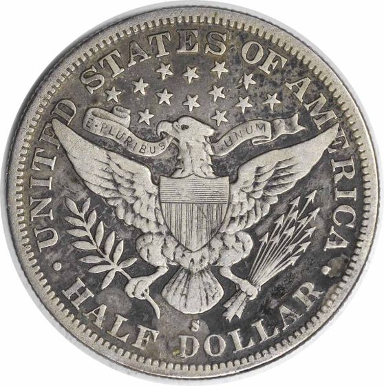 1894-s barber half dollar reverse