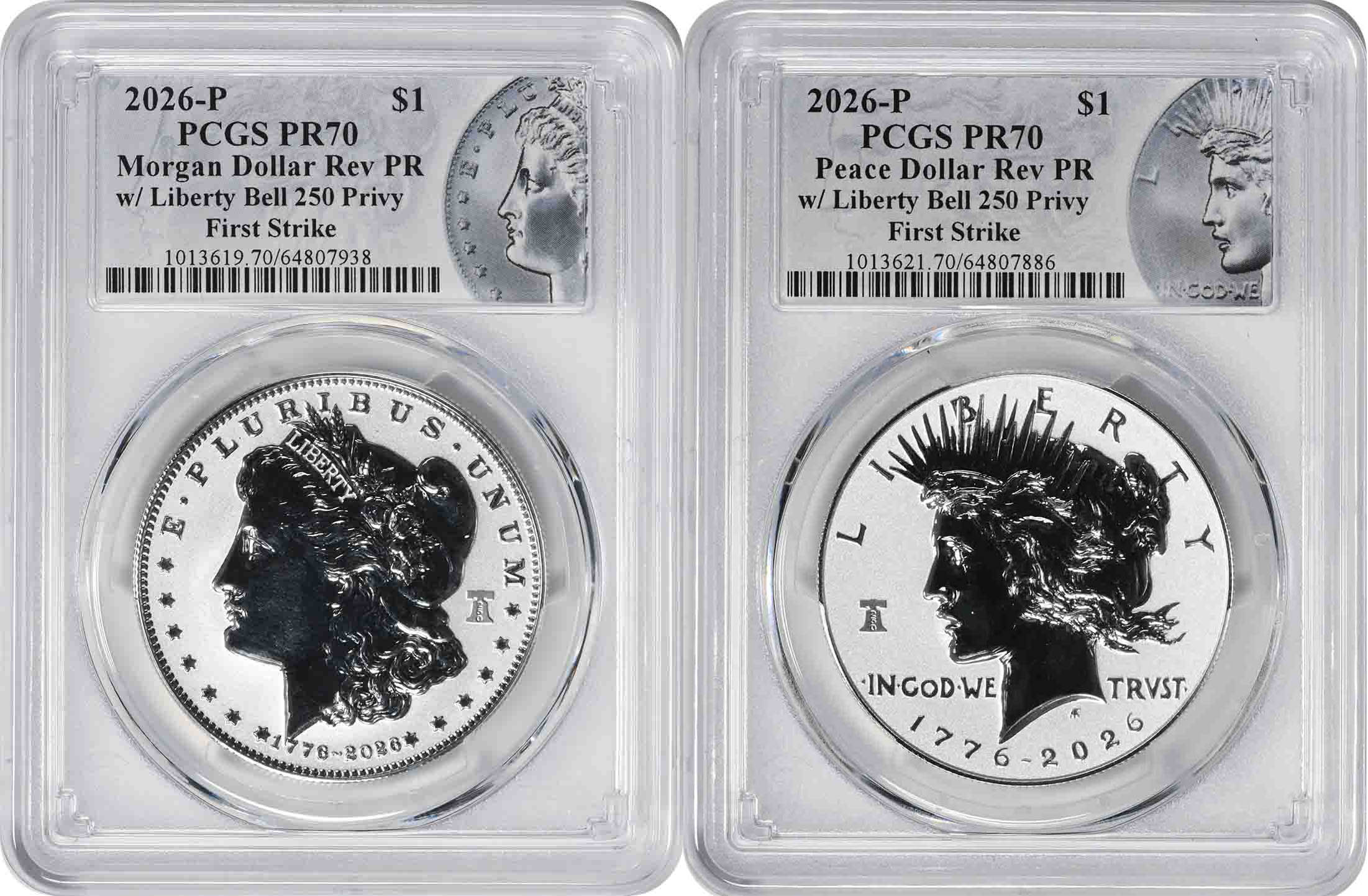 2026 Morgan and Peace Silver Dollar Coins 
